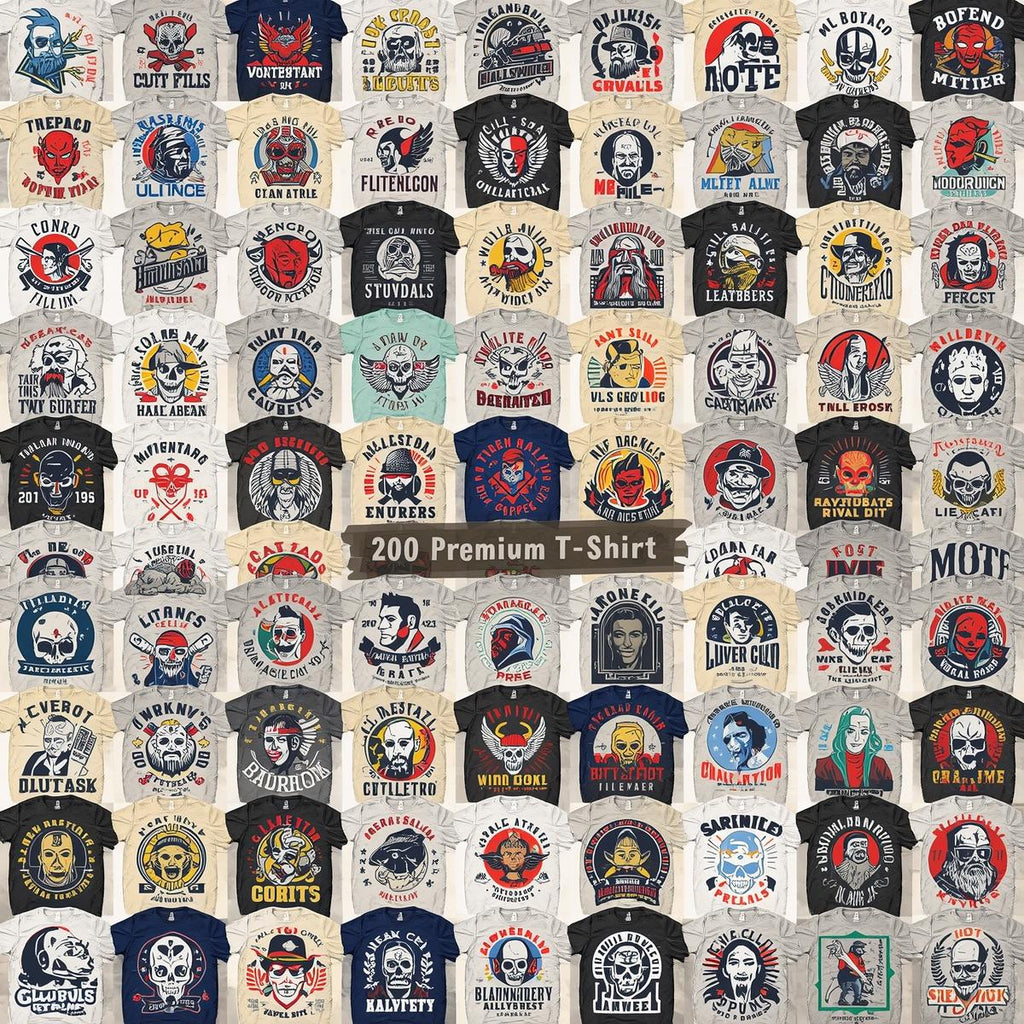 200+ Premium T-shirt Design Bundle