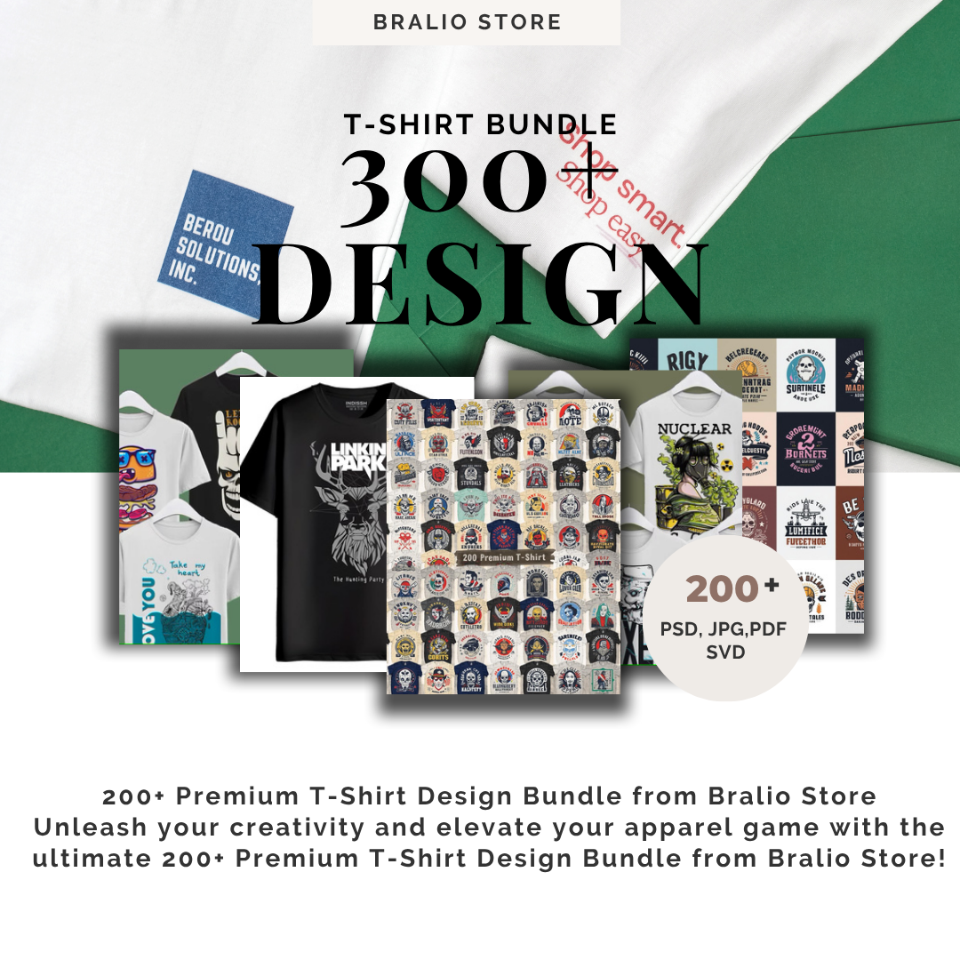 300+ Premium T-shirt Design Bundle